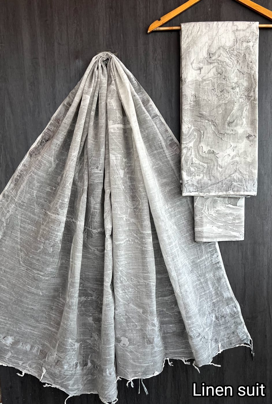 Pure linen salwar kameez material - Eshana Collections