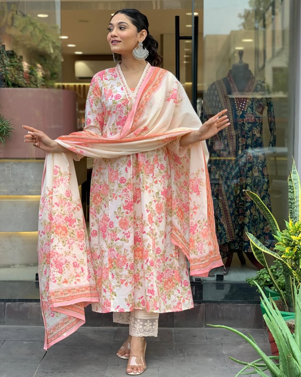 Anarkali suits with dupatta - Eshana Collections