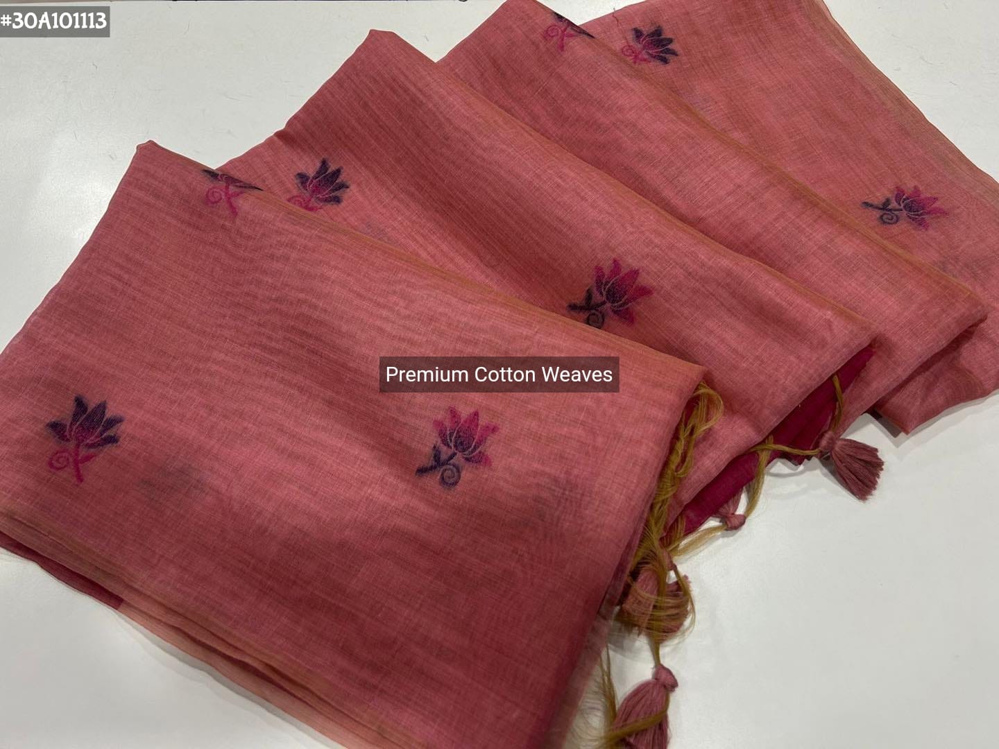 Cotton sarees in pichwai weaving - Eshana Collections