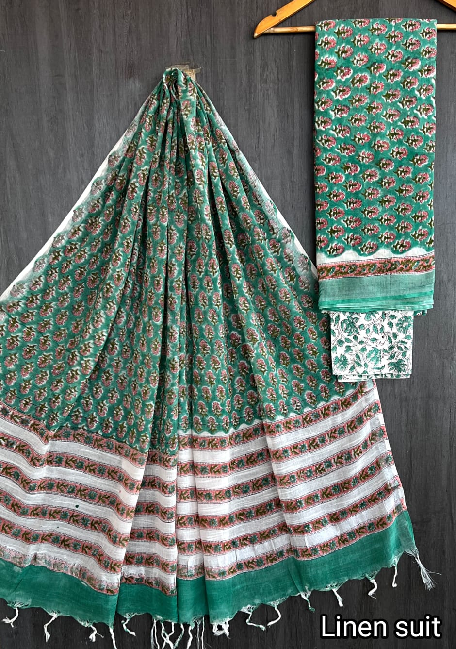 Pure linen salwar kameez material - Eshana Collections