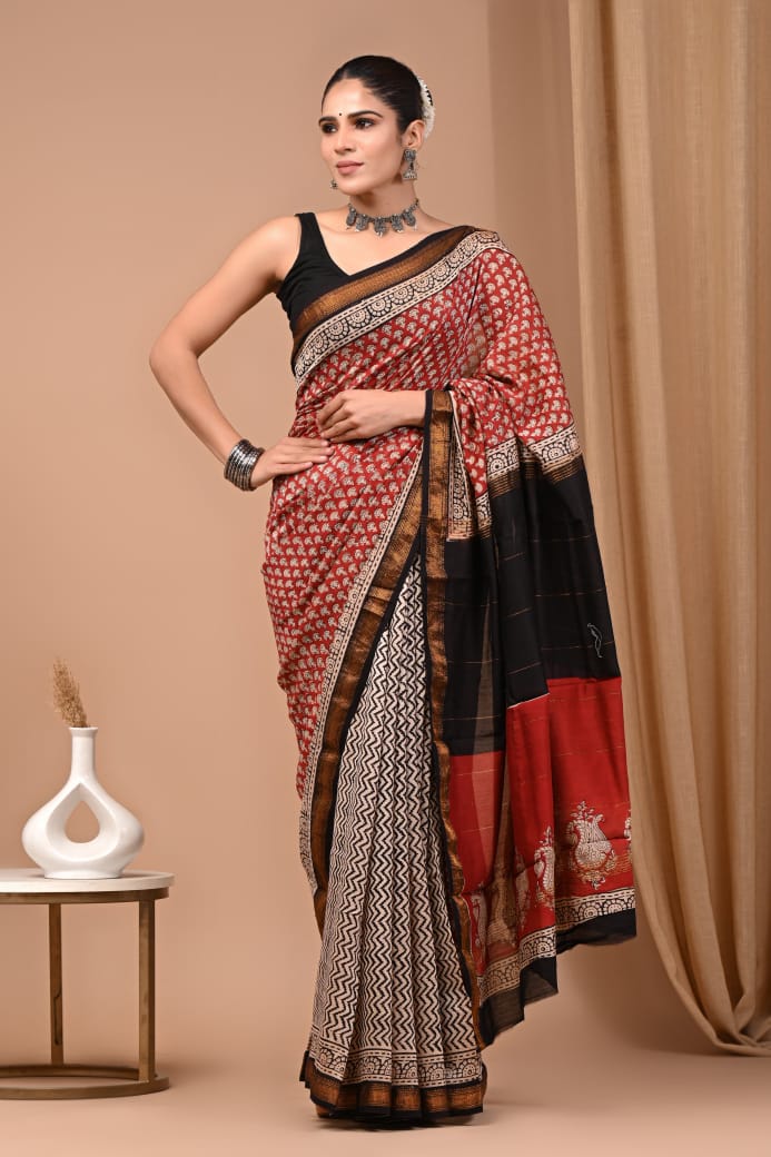 Maheshwari silk saree - Eshana Collections