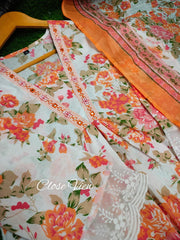 Anarkali kurta pant and dupatta set