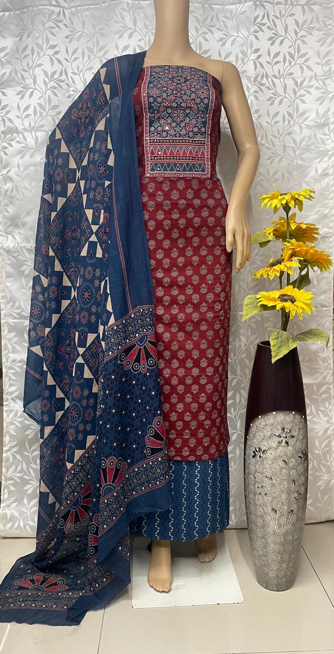 Cotton salwar materials - Eshana Collections