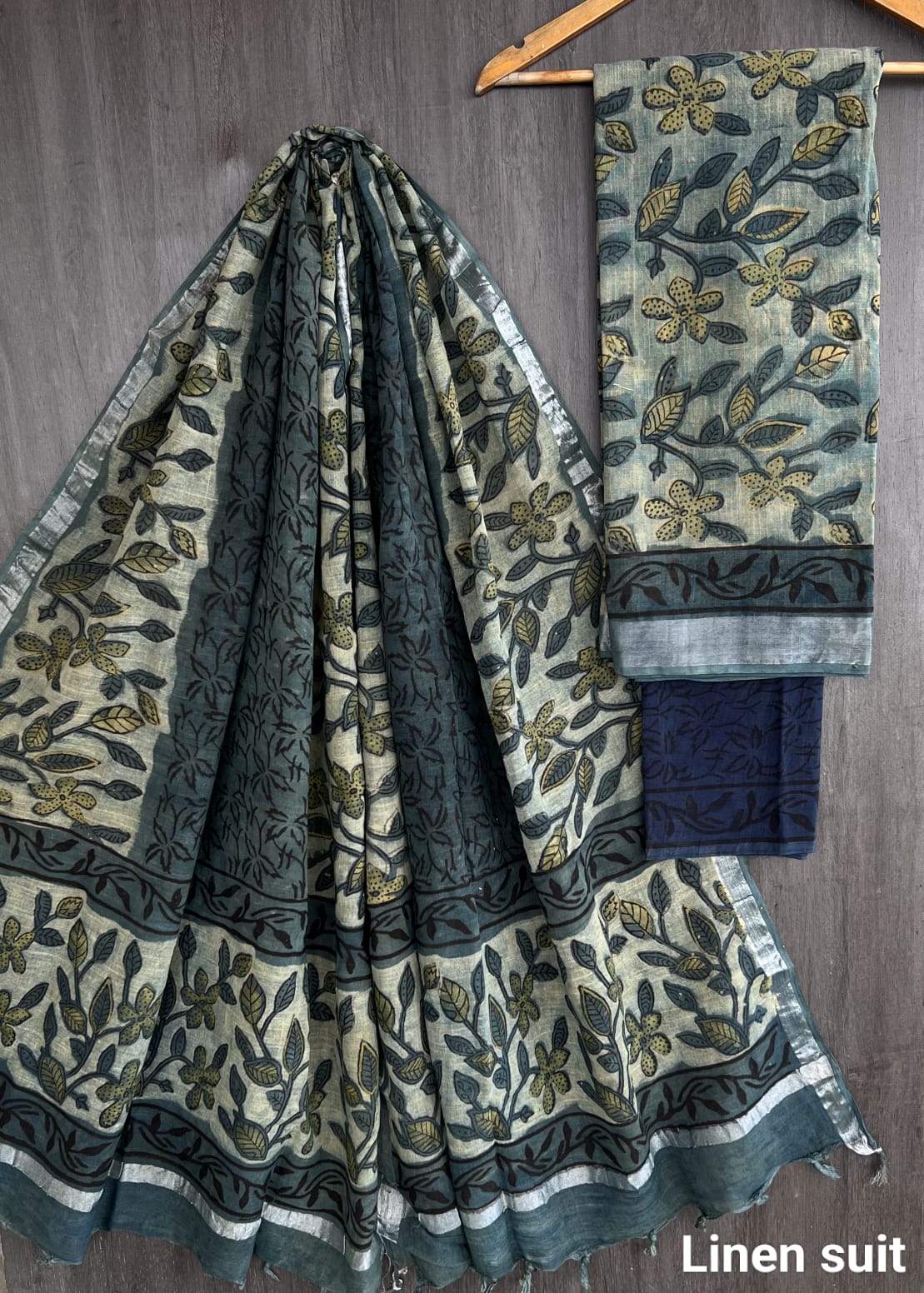 Pure linen salwar material - Eshana Collections