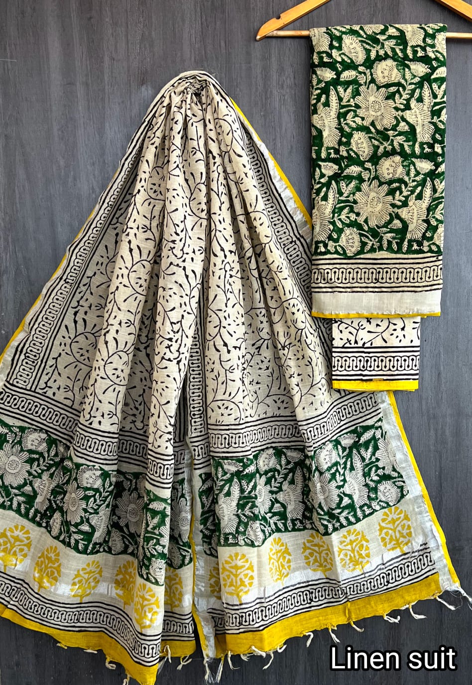 Pure linen salwar kameez material - Eshana Collections