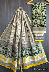 Pure linen salwar kameez material - Eshana Collections