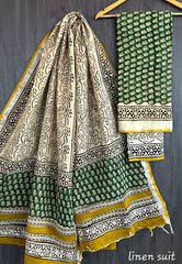 Pure linen salwar kameez material - Eshana Collections