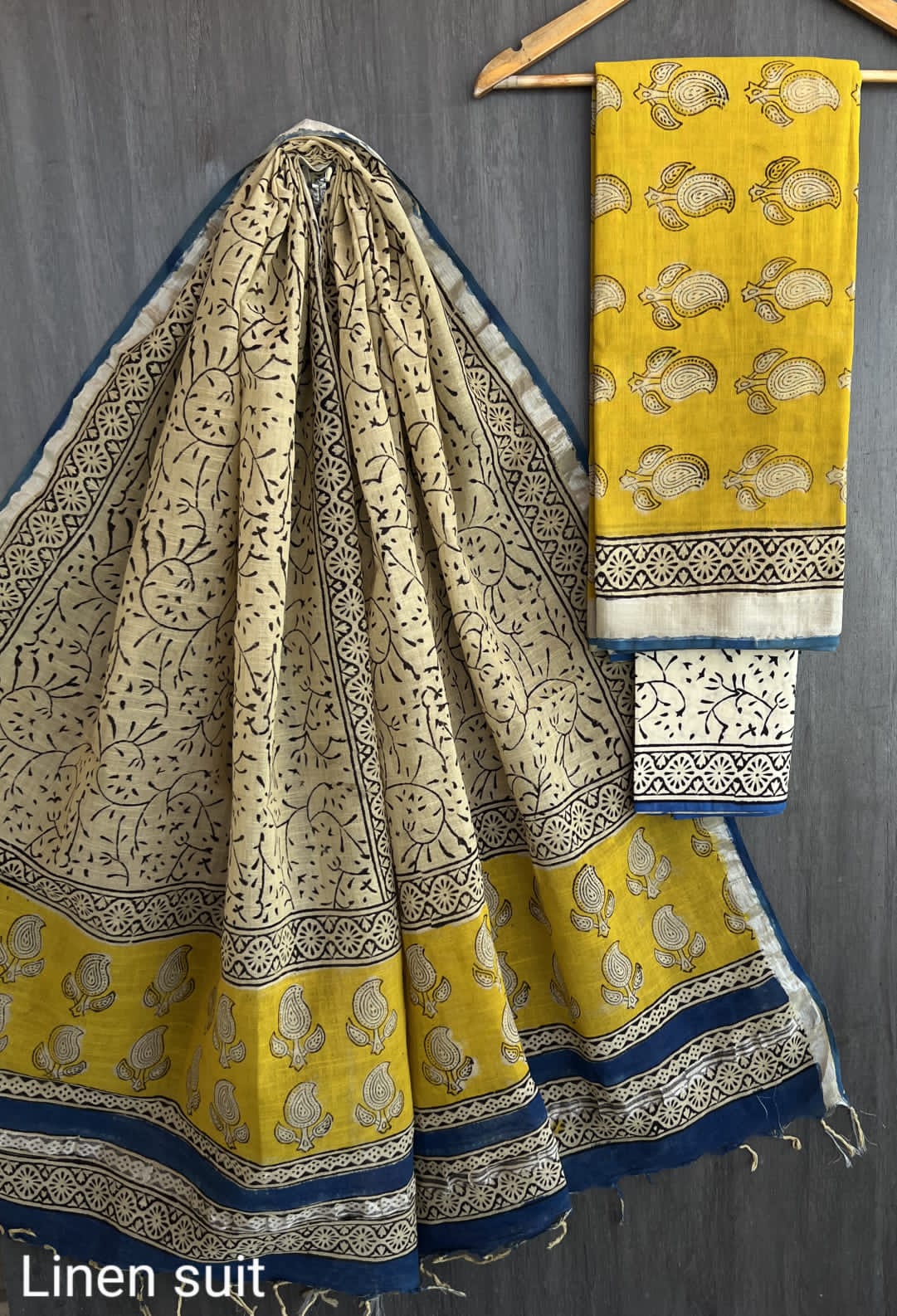 Pure linen salwar material - Eshana Collections