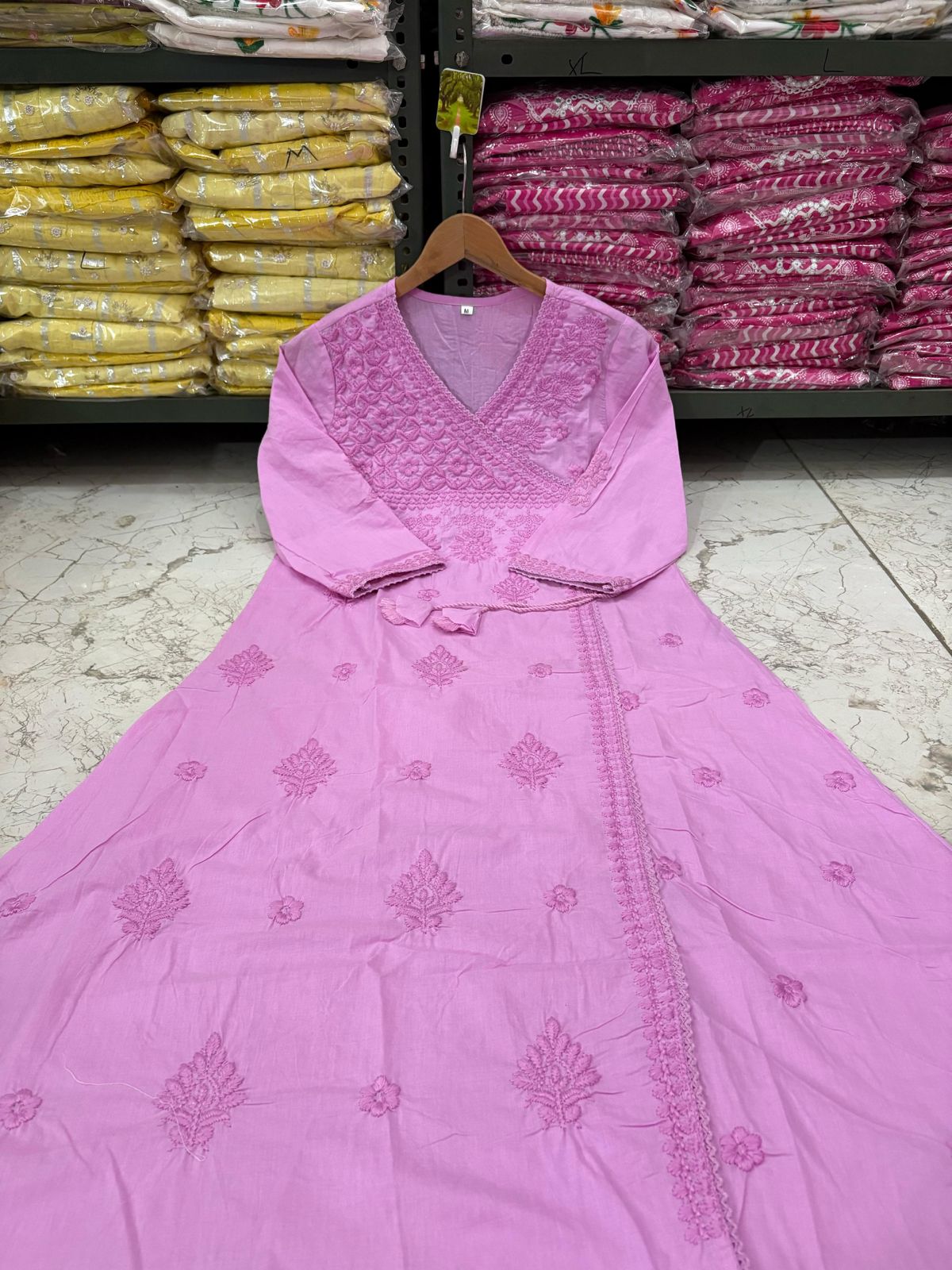 Cotton chikankari kurti and pant - Eshana Collections