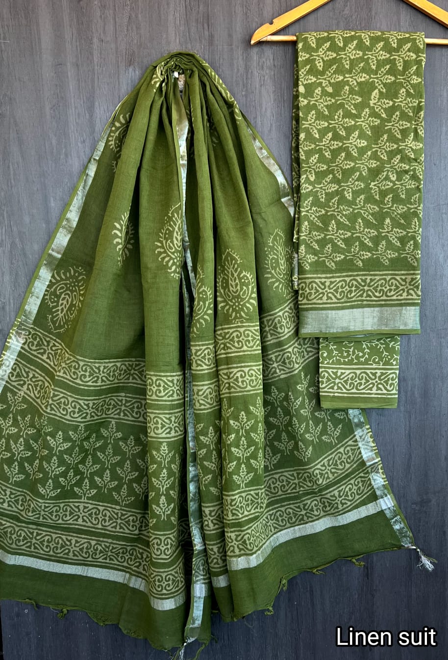 Pure linen salwar kameez material - Eshana Collections