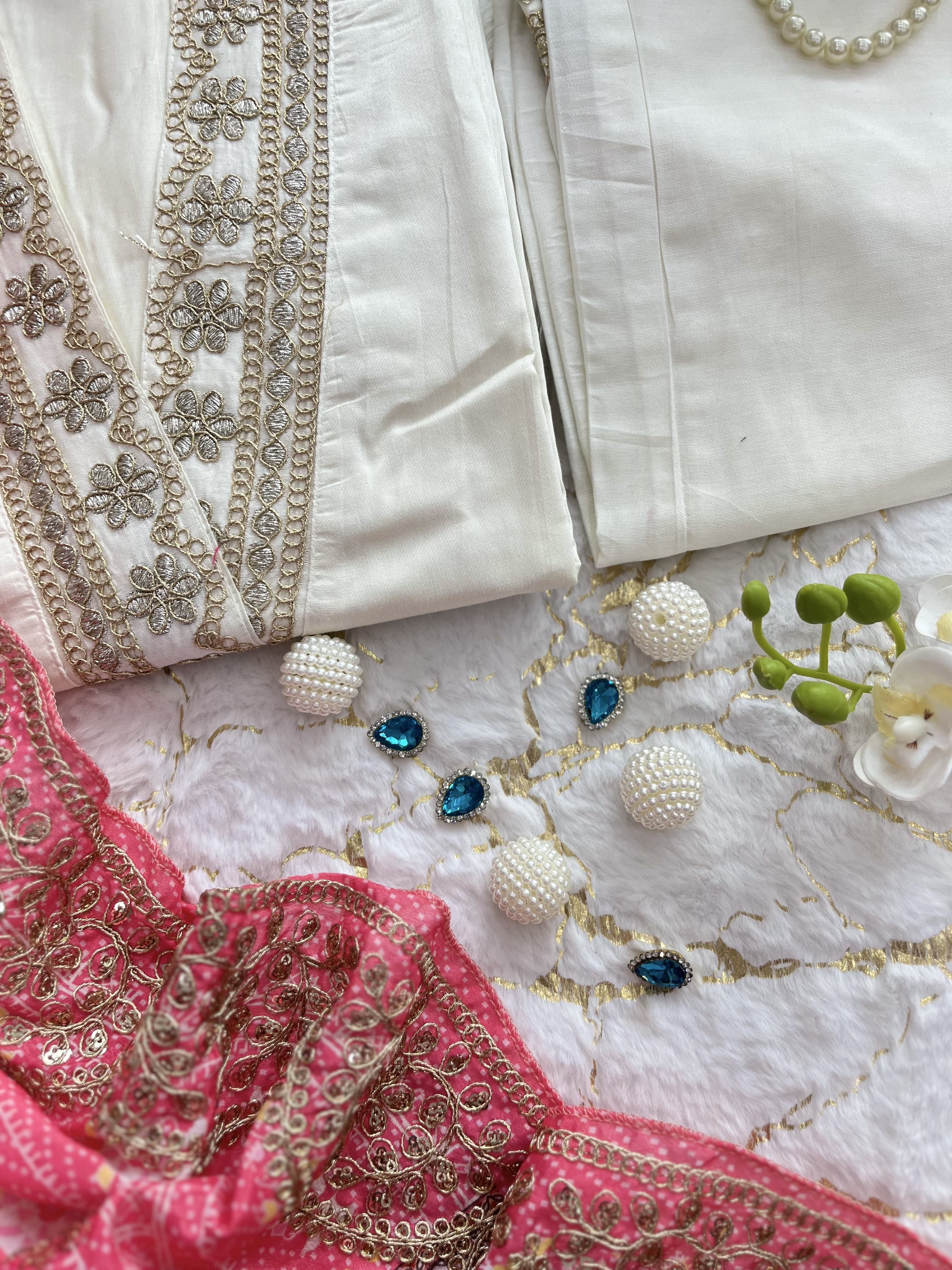 White salwar set - Eshana Collections