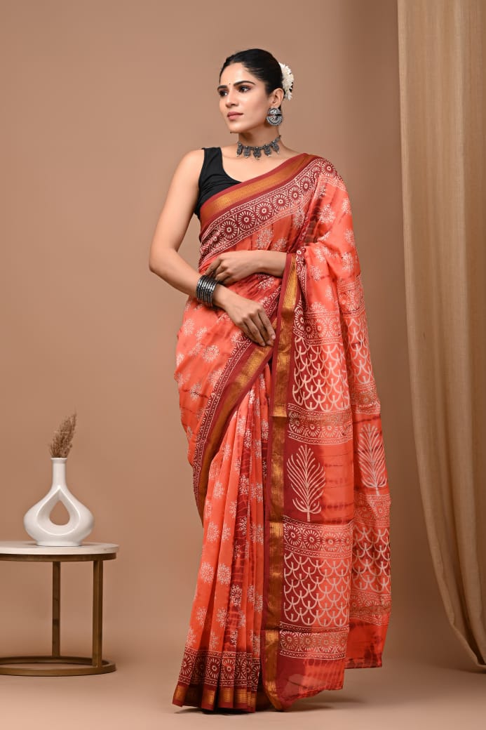 Maheshwari silk saree - Eshana Collections