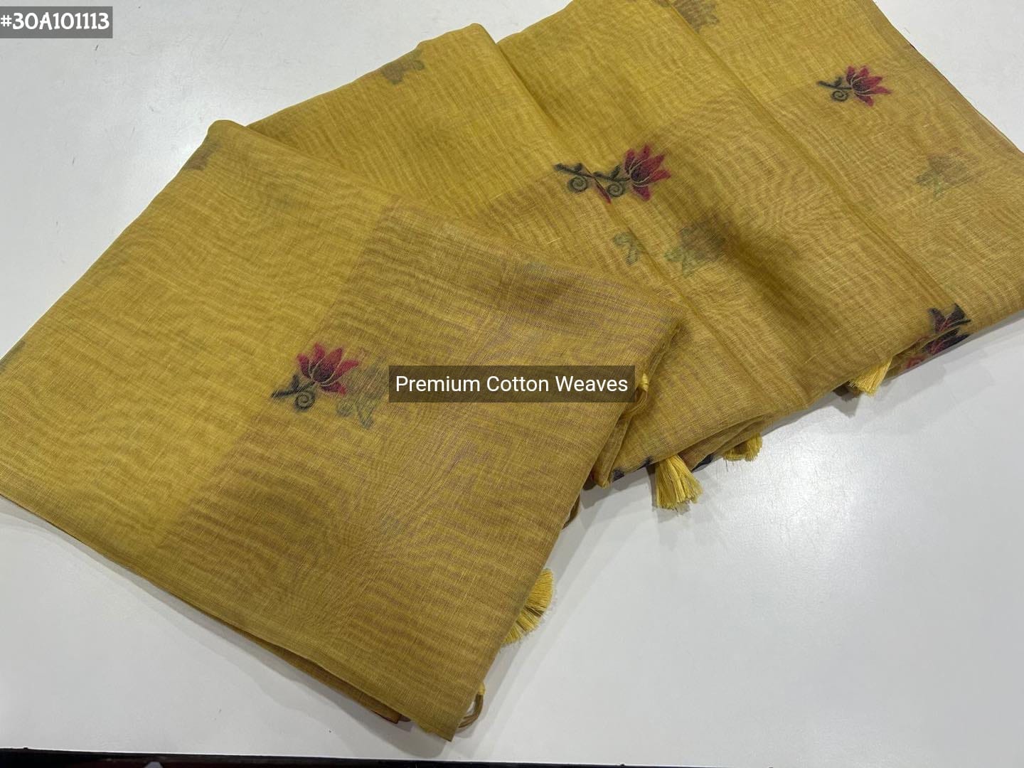 Cotton sarees in pichwai weaving - Eshana Collections