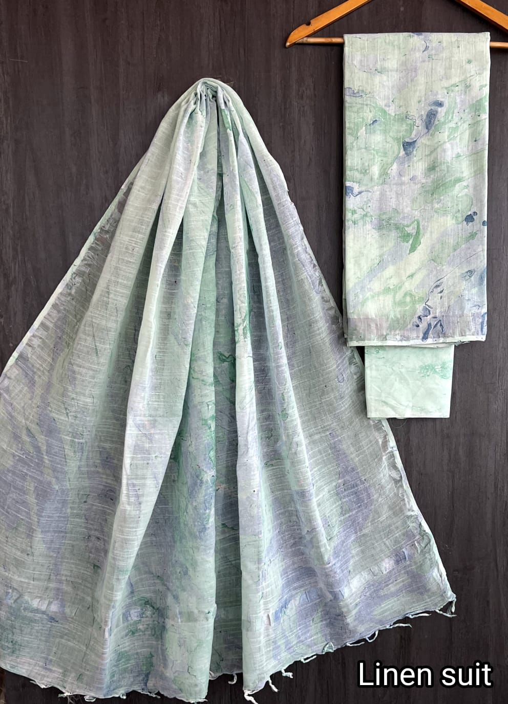 Pure linen salwar kameez material - Eshana Collections