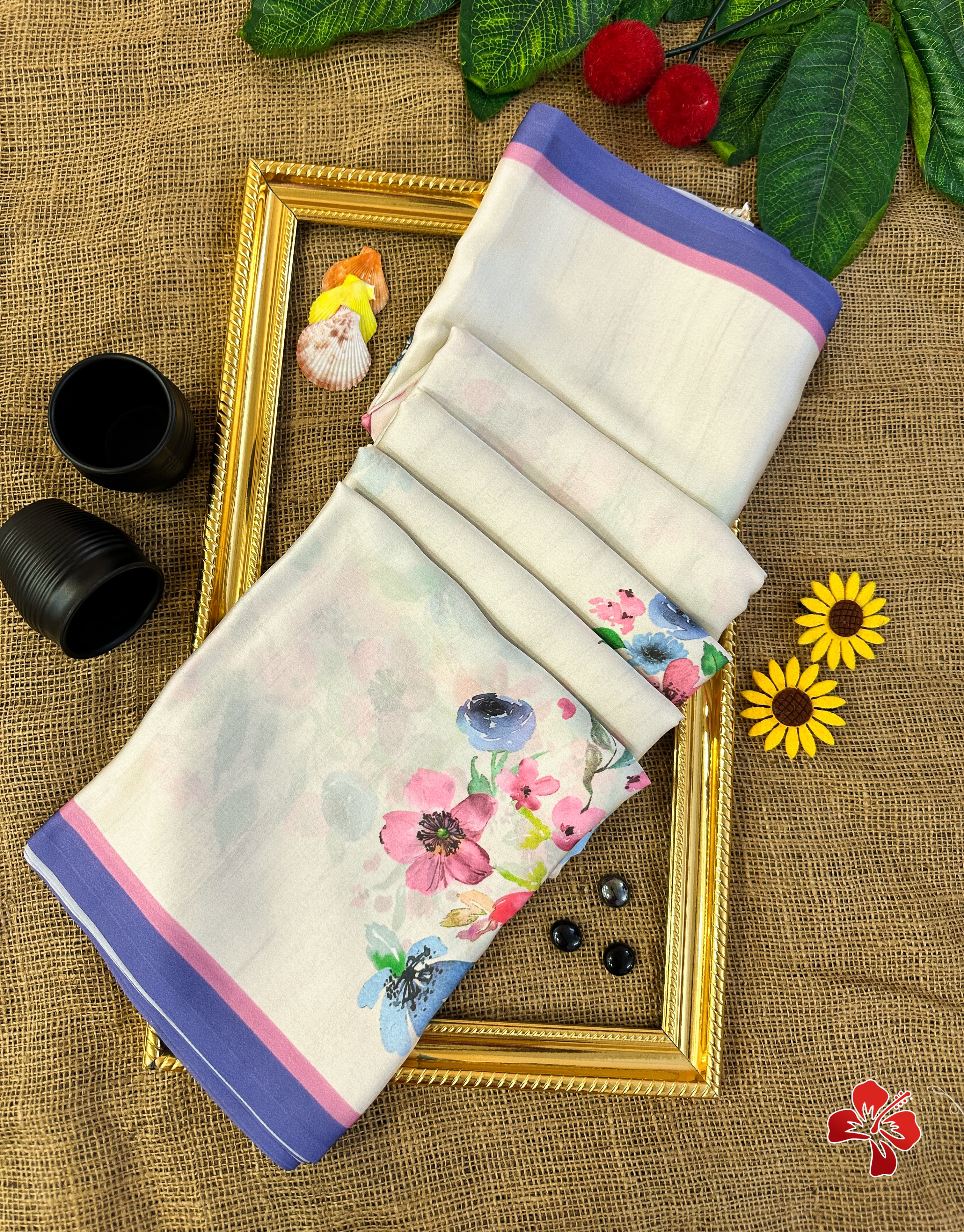 Soft and silky satin crepe sarees - Eshana Collections