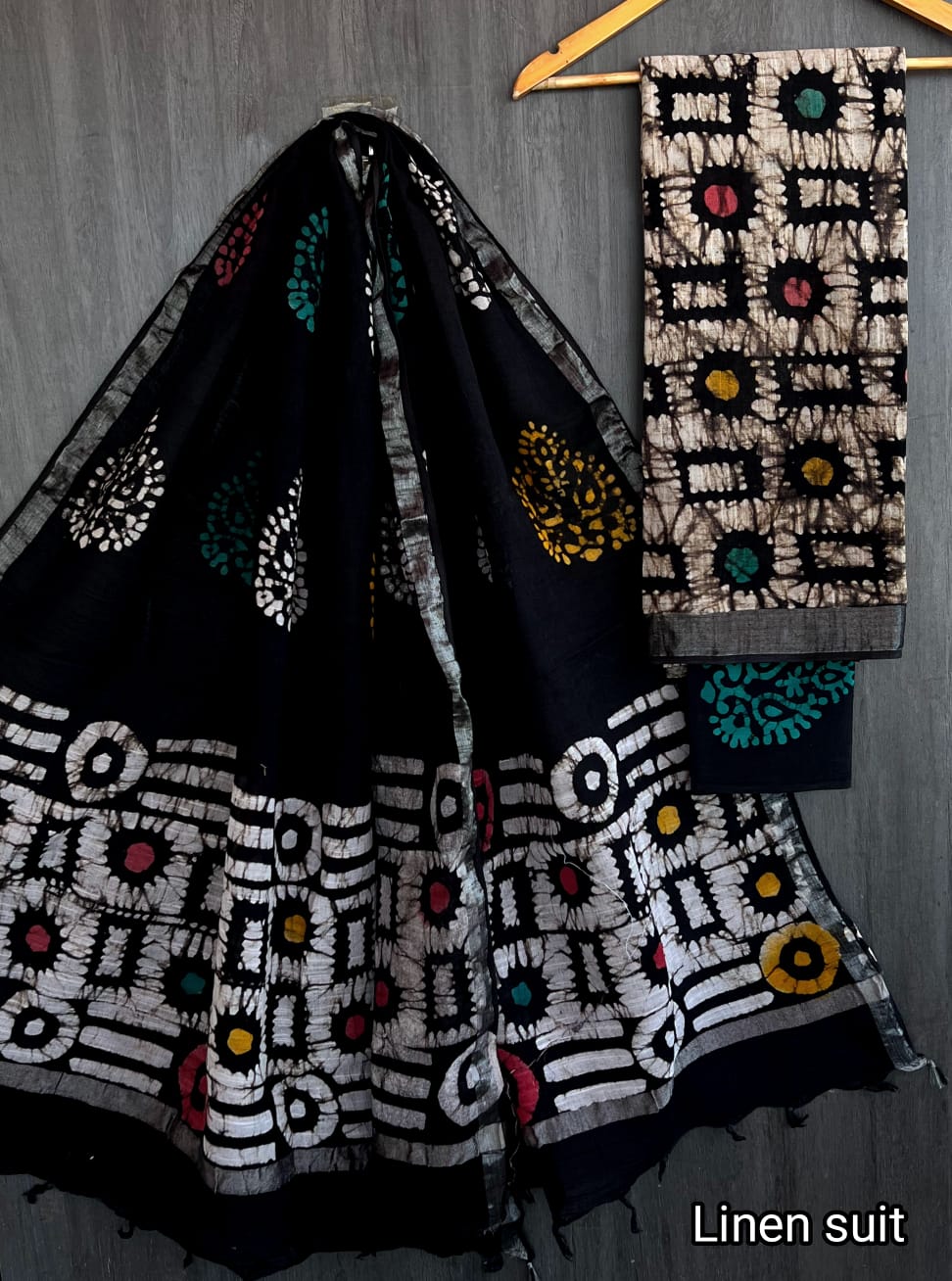 Pure linen salwar kameez material - Eshana Collections