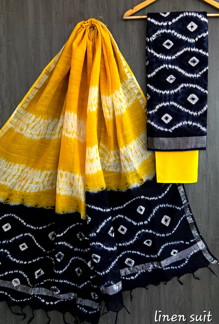 Pure linen salwar material - Eshana Collections