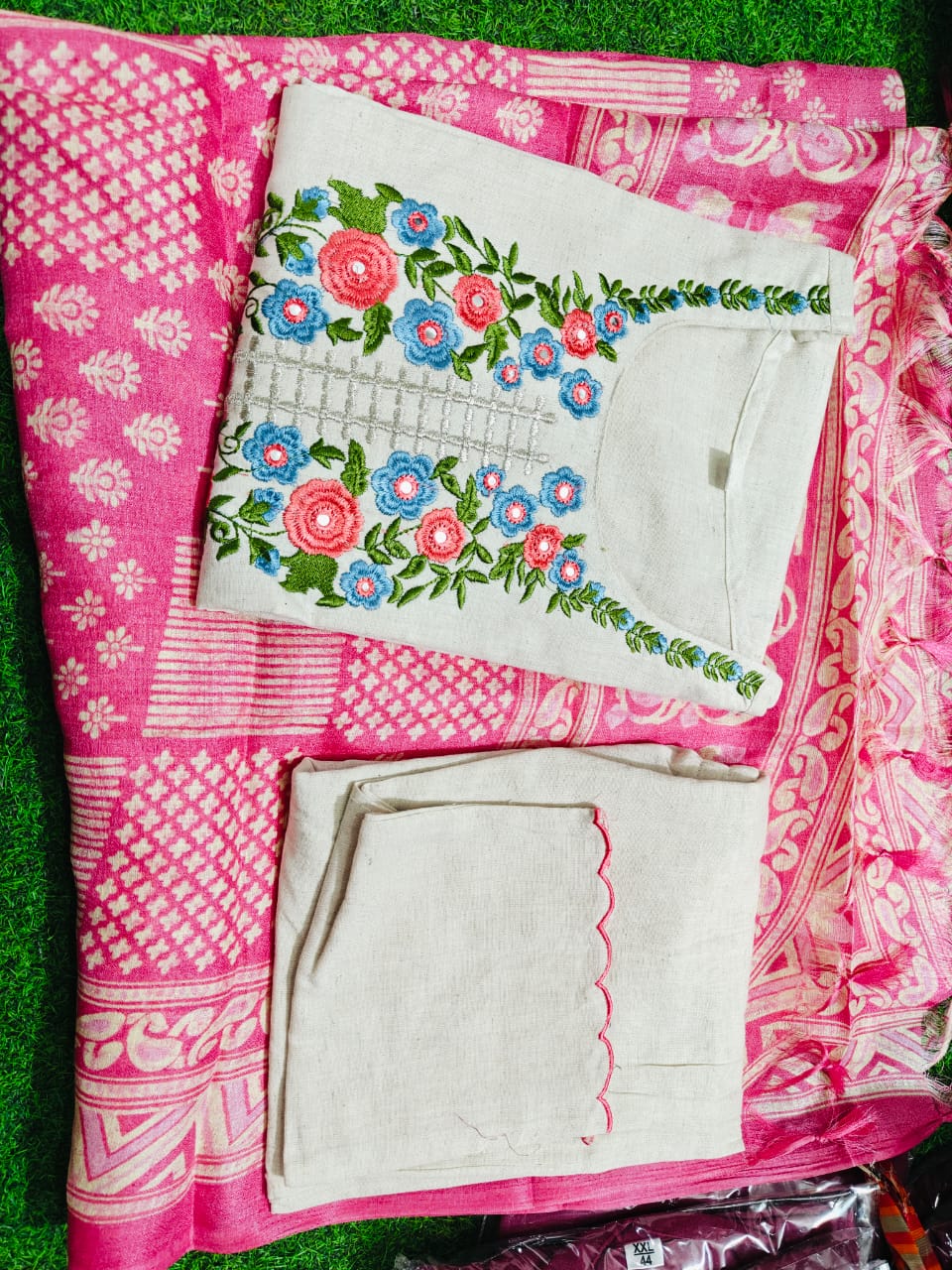 White colour designer salwar suit - Eshana Collections