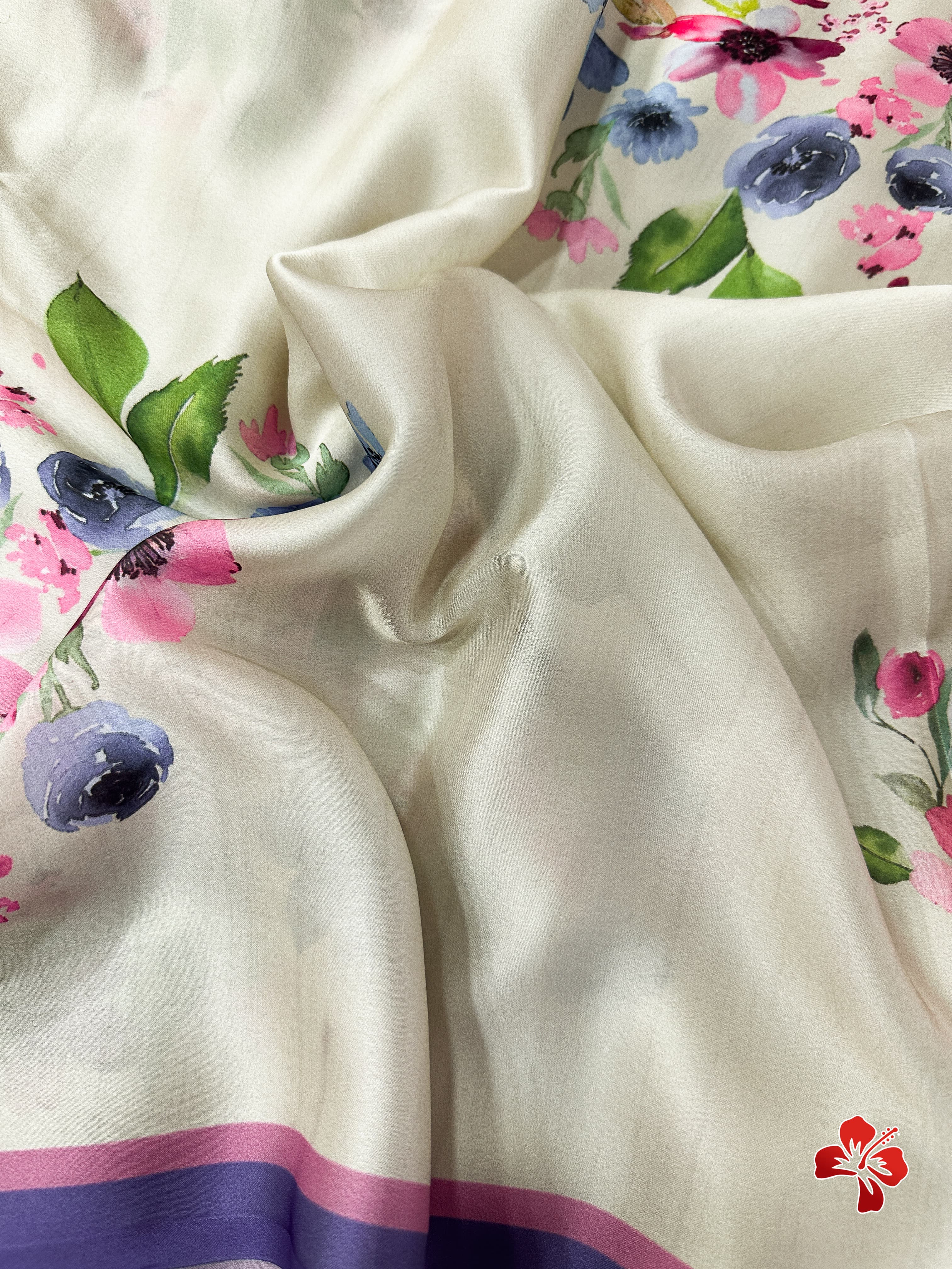 Soft and silky satin crepe sarees - Eshana Collections