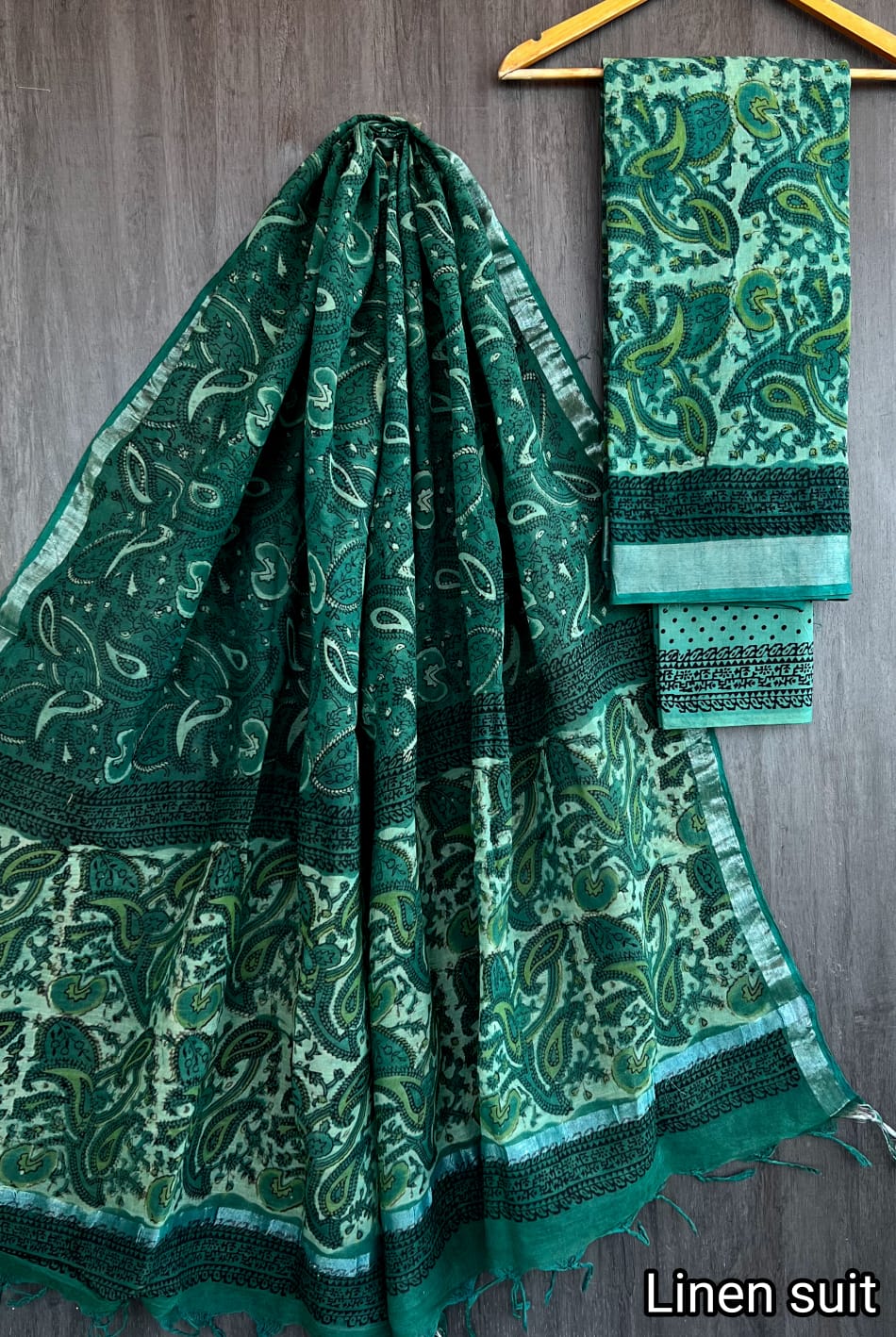 Pure linen salwar kameez material - Eshana Collections