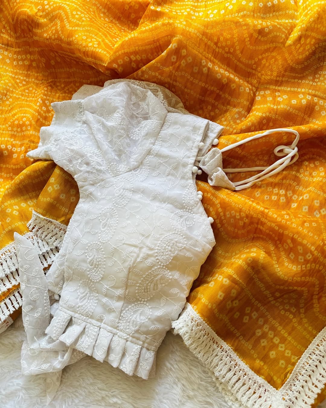 Soft mul cotton sarees with readymade blouses - Eshana Collections