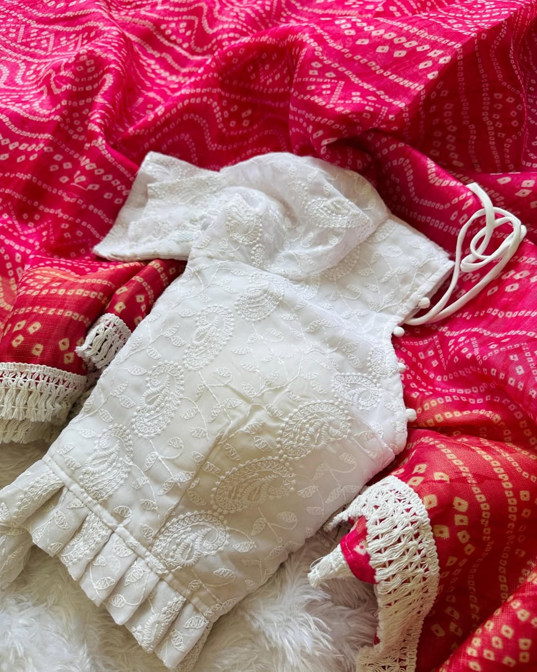Soft mul cotton sarees with readymade blouses - Eshana Collections